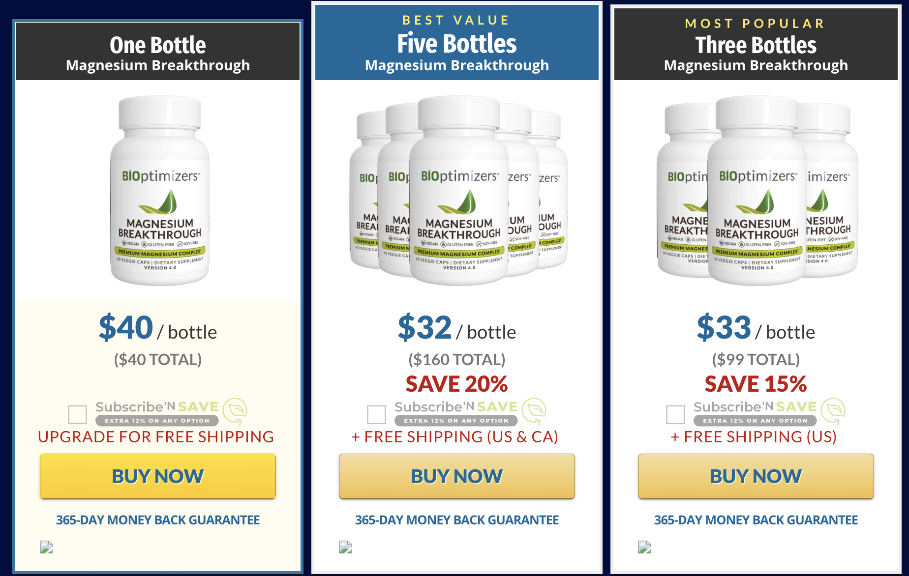 Bioptimizers pricing